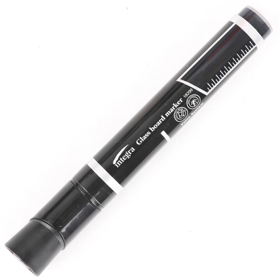 Integra Dry-Erase Markers - Black - 12 / Box. Picture 6