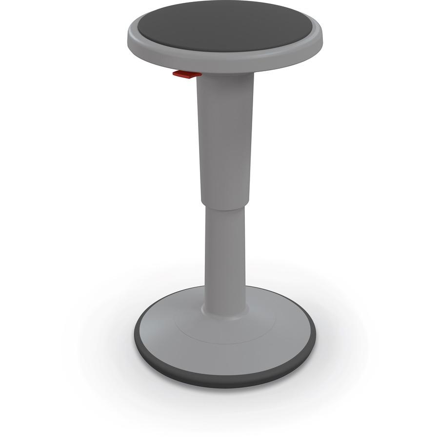 Balt Hierarchy Grow Stool - Gray Polypropylene, Thermoplastic Elastomer (TPE) Seat - Cool Gray Polypropylene Frame - Rounded Base - 1 Each. Picture 7