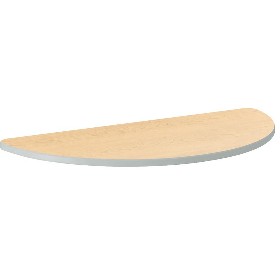 HON Build Series Half-round Tabletop - Half Round Top - 25" to 34" Adjustment x 60" Width x 30" Depth - Natural Maple. Picture 4
