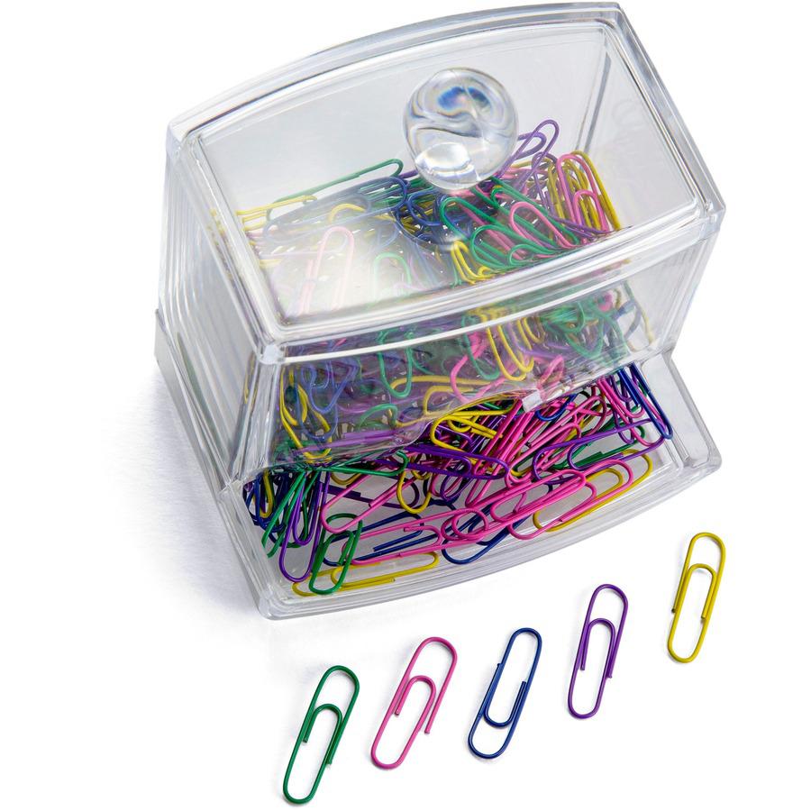 Officemate Paper Clip Dispenser - 1 Each - Clear - PVC-free. Picture 3