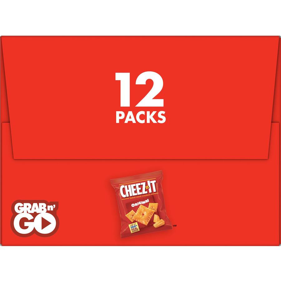 Cheez-It Cheez-It Original Baked Snack Crackers - Low Fat, Trans Fat Free - Original - 12 oz - 12 / Box. Picture 8