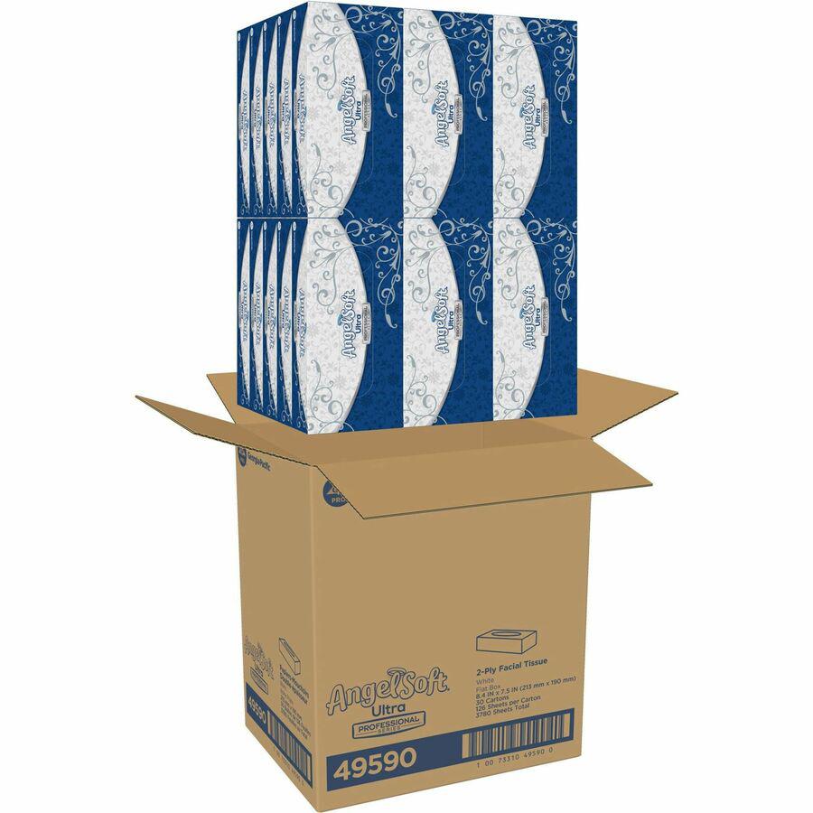 Angel Soft Professional Series Facial Tissue - 2 Ply - White - 30 / Carton. Picture 3