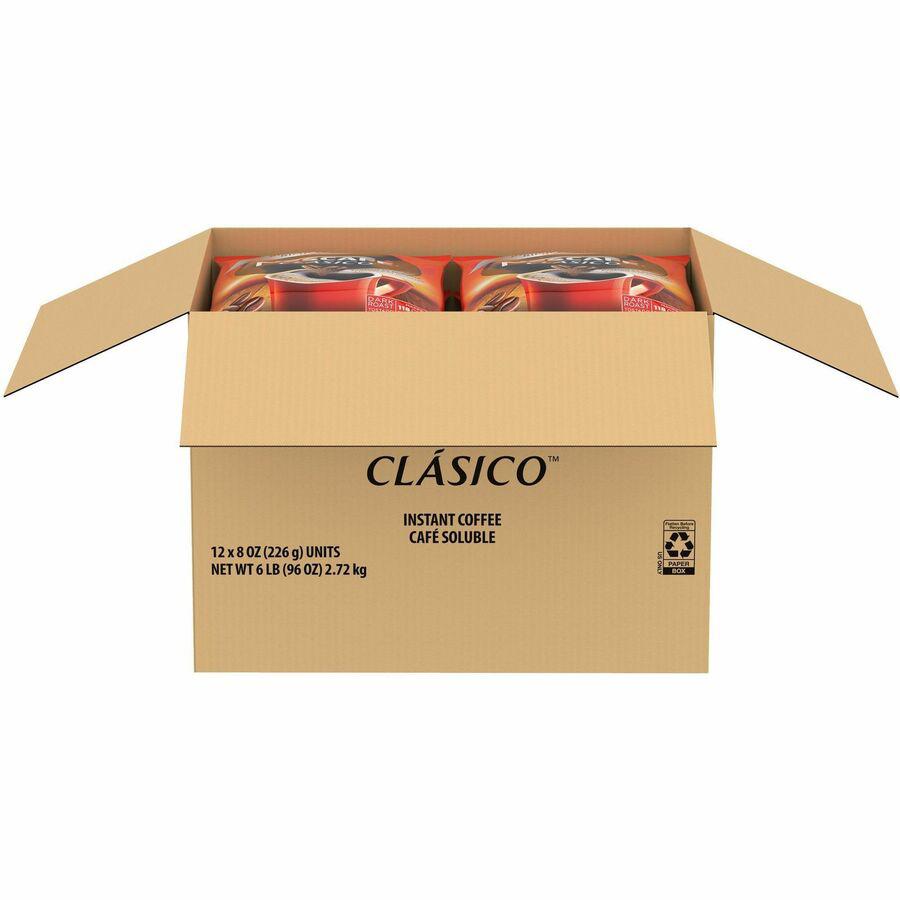 Nescafe Clasico Dark Roast Instant Coffee - Dark - 128 oz - 12 / Carton. Picture 12