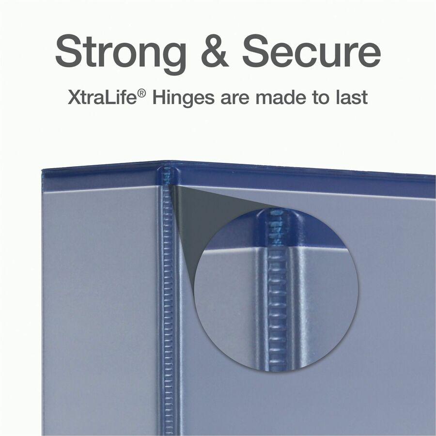 Cardinal Xtralife ClearVue Locking Slant-D Binders - 2" Binder Capacity - Letter - 8 1/2" x 11" Sheet Size - 540 Sheet Capacity - 2 1/2" Spine Width - 3 x D-Ring Fastener(s) - 2 Inside Front & Back Po. Picture 4