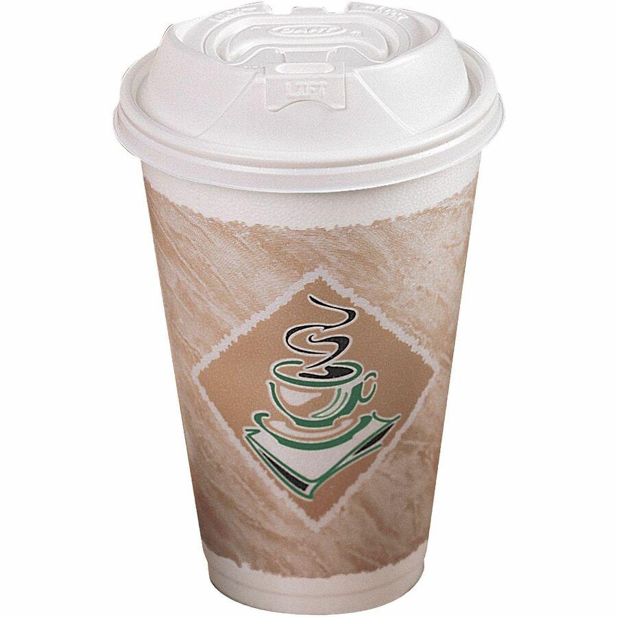 Dart 16 oz Cafe G Design Insulated Foam Cups - 25 / Bag - 40 / Carton - White - Foam - Cold Drink, Hot Drink. Picture 4
