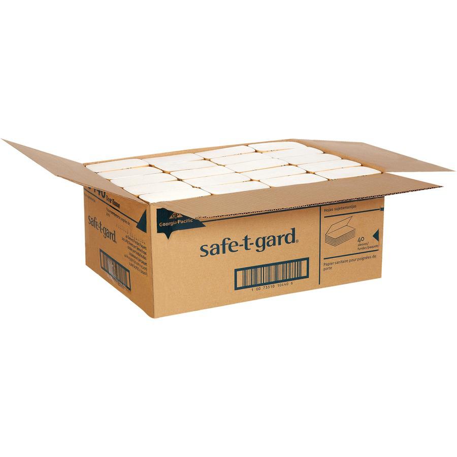 Safe-T-Gard&reg; Door Tissue Dispenser Refill - 4" x 10" - White - 200 Per Pack - 40 / Carton. Picture 3
