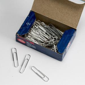 Officemate #1 Non-skid Paper Clips - No. 1 - 1.8" Length x 0.5" Width - Non-skid - 1000 / Pack - Silver - Steel. Picture 3