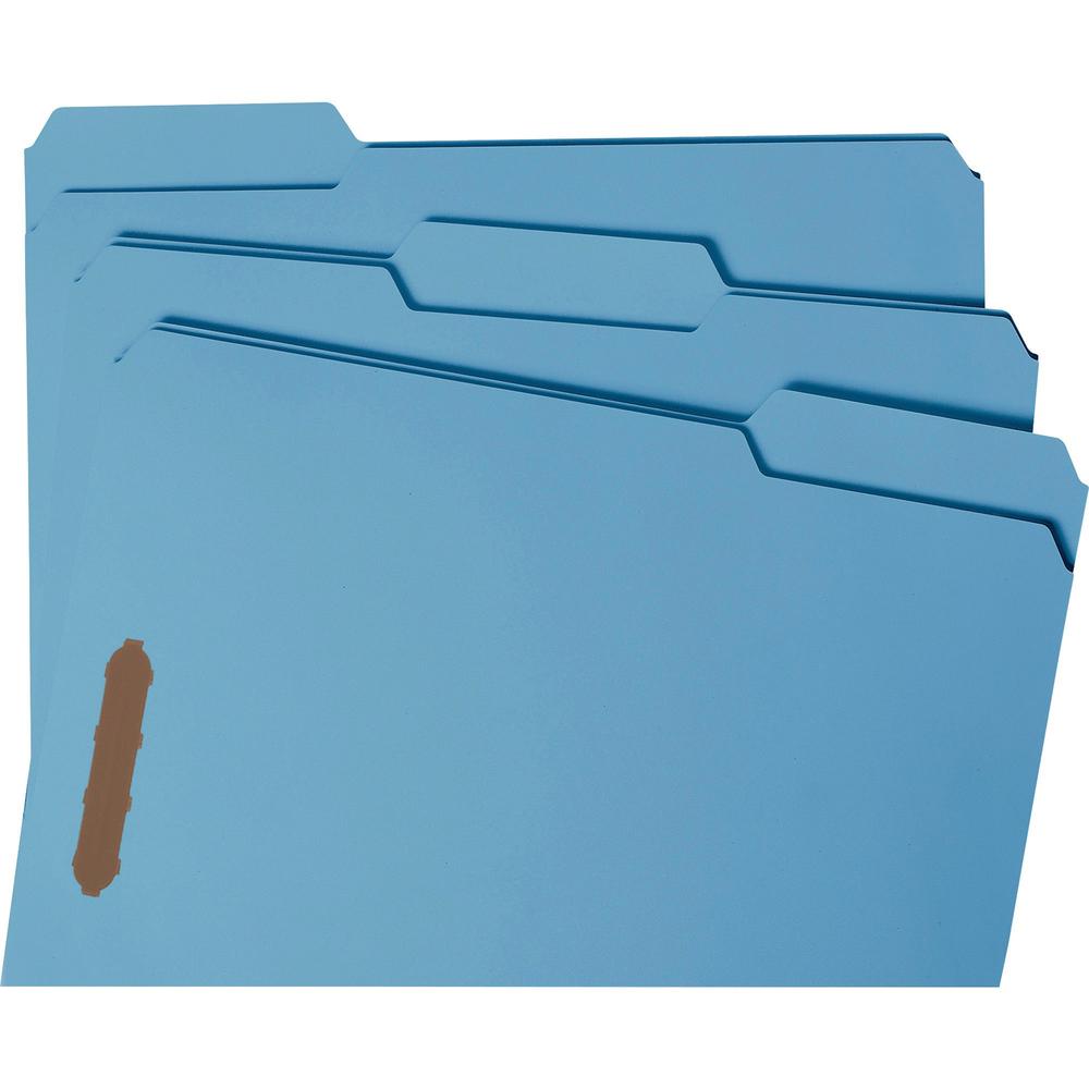Smead Colored 1/3 Tab Cut Letter Recycled Fastener Folder - 8 1/2" x 11" - 3/4" Expansion - 2 x 2K Fastener(s) - 2" Fastener Capacity for Folder - Top Tab Location - Assorted Position Tab Position - B. Picture 5