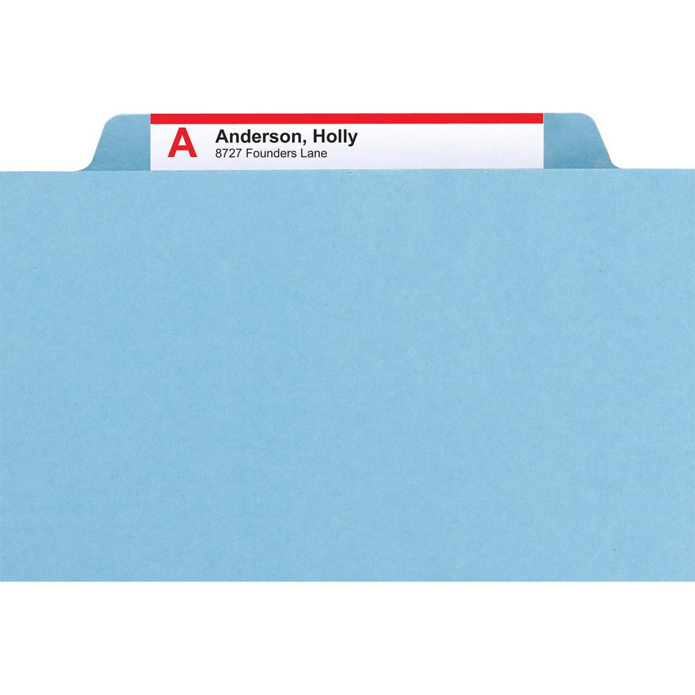 Smead SafeSHIELD 2/5 Tab Cut Letter Recycled Classification Folder - 8 1/2" x 11" - 2" Expansion - 2 x 2S Fastener(s) - 2" Fastener Capacity for Folder - Top Tab Location - Right of Center Tab Positio. Picture 7