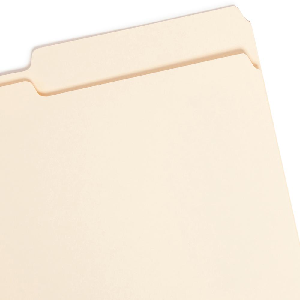 Smead 2/5 Tab Cut Legal Recycled Top Tab File Folder - 8 1/2" x 14" - 3/4" Expansion - Top Tab Location - Right Tab Position - Manila - Manila - 10% Recycled - 100 / Box. Picture 5