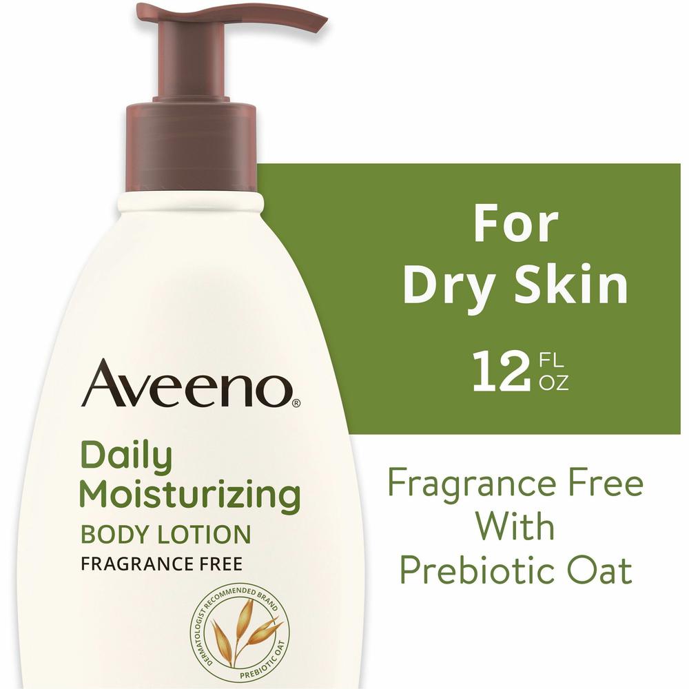 Aveeno&reg; Daily Moisturizing Lotion - Lotion - 12 oz (340.2 g) - Non-fragrance - For Dry, Sensitive Skin - Non-greasy, Non-comedogenic, Hypoallergenic, Absorbs Quickly - 1 Each. Picture 7