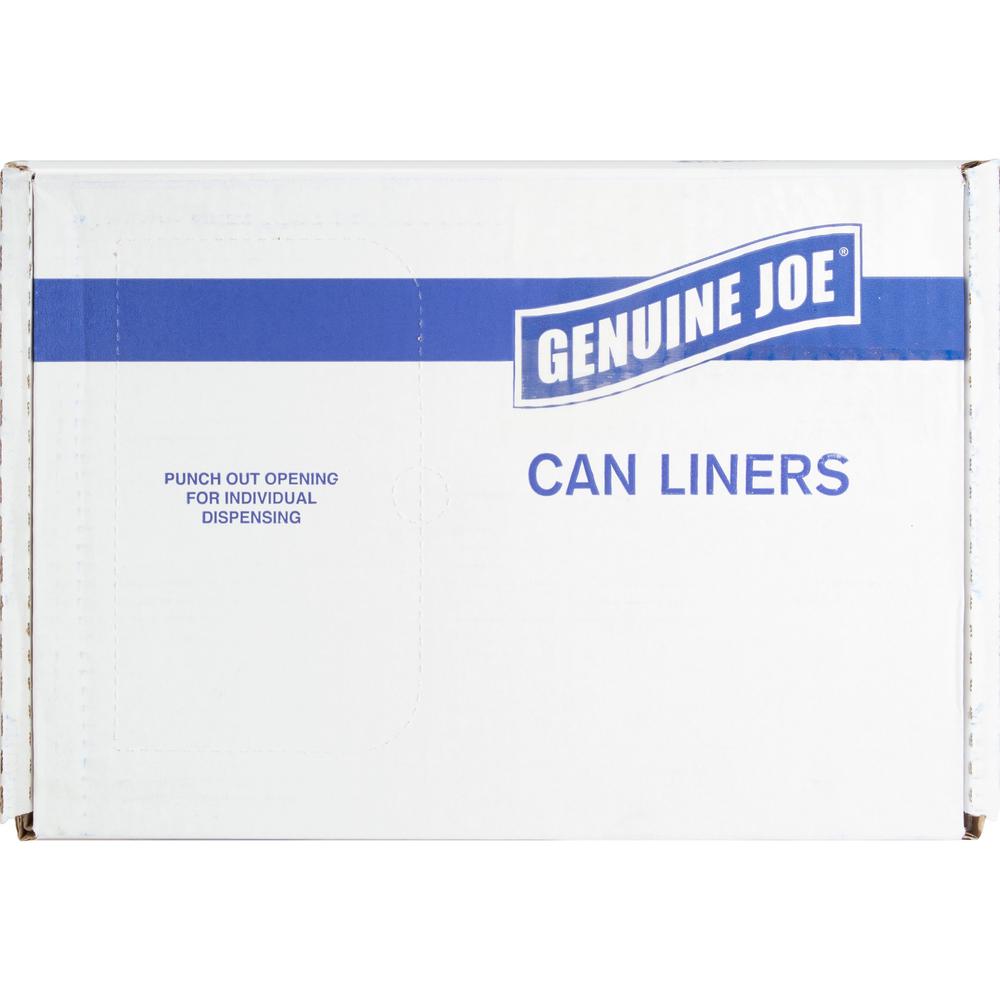 Genuine Joe High-density Can Liners - Small Size - 16 gal - 24" Width x 32" Length x 0.31 mil (8 Micron) Thickness - High Density - Clear - Resin - 1000/Carton - Office Waste, Industrial Trash. Picture 8