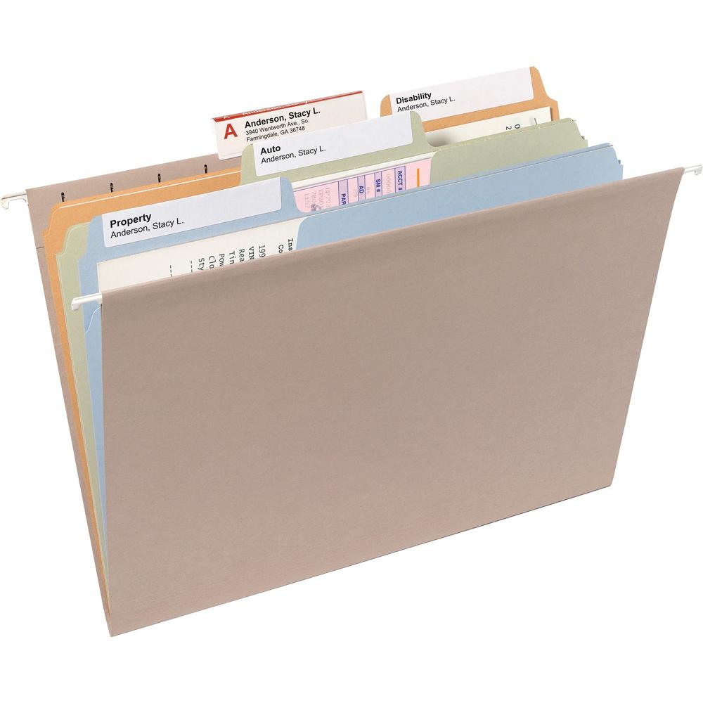 Smead SuperTab 1/3 Tab Cut Letter Recycled Top Tab File Folder - 8 1/2" x 11" - 3/4" Expansion - Top Tab Location - Assorted Position Tab Position - Assorted - 10% Recycled - 100 / Box. Picture 3
