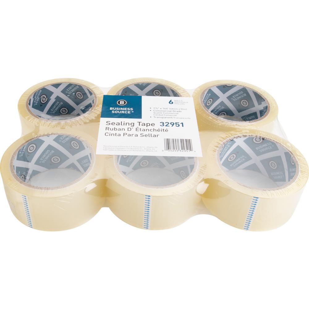 Business Source 3" Core Sealing Tape - 55 yd Length x 1.88" Width - 3" Core - Pressure-sensitive Poly - 2 mil - Adhesive Backing - Abrasion Resistant, Moisture Resistant, Split Resistant - For Packing. Picture 6