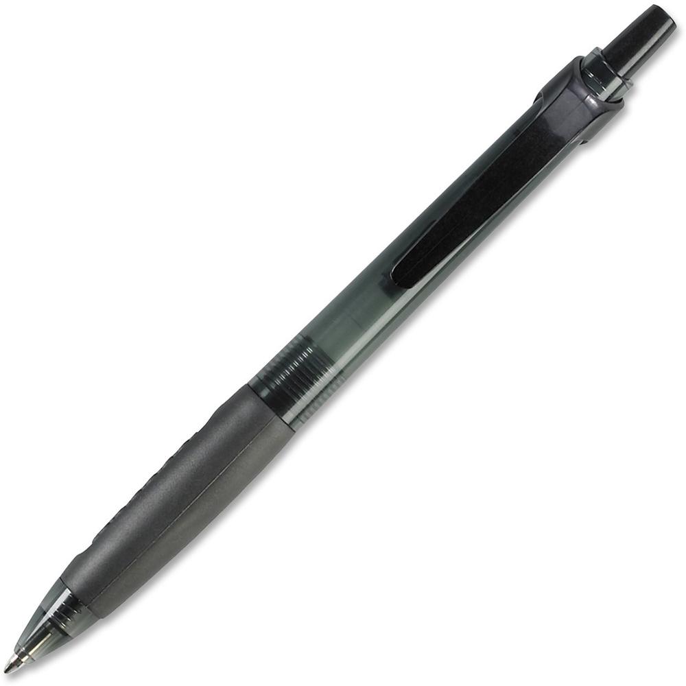 Integra Easy Click Retractable Ballpoint Pen - Medium Pen Point - Retractable - Black - Black Barrel - 1 Dozen. Picture 2