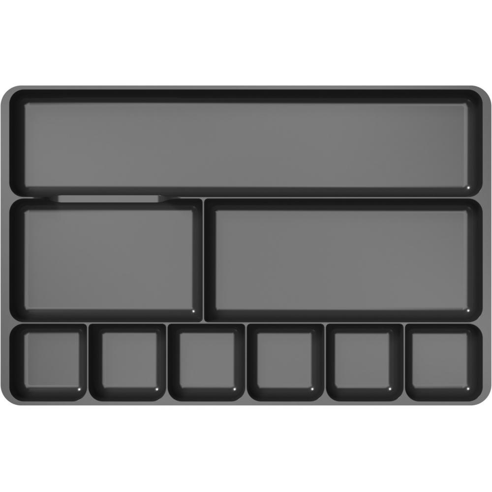 Deflecto Sustainable Office Drawer Organizer - 1" Height x 14" Width x 9" Depth - 30% Recycled - 1 Each. Picture 2