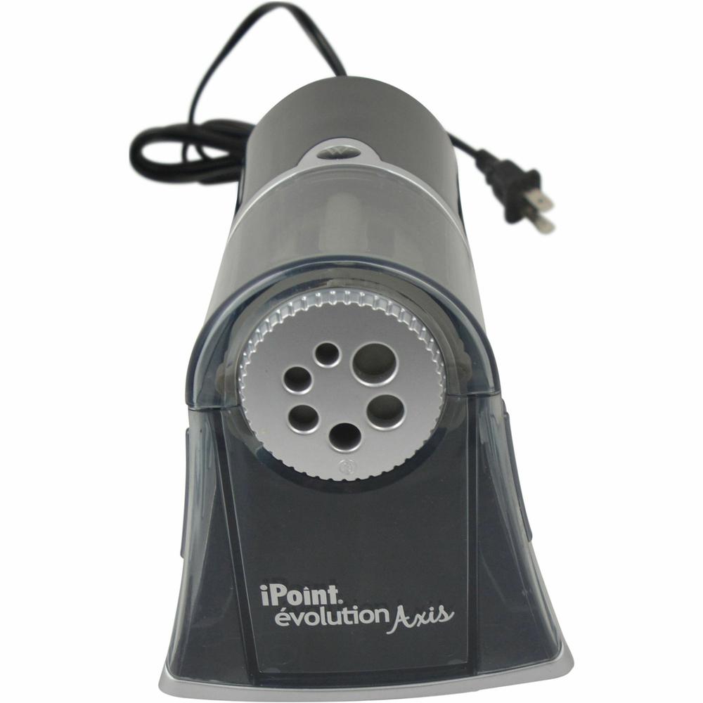 Westcott iPoint Evolution Axis Pencil Sharpener - Desktop - Helical - 5" Height x 7.8" Width x 5.4" Depth - Silver - 1 Each. Picture 11