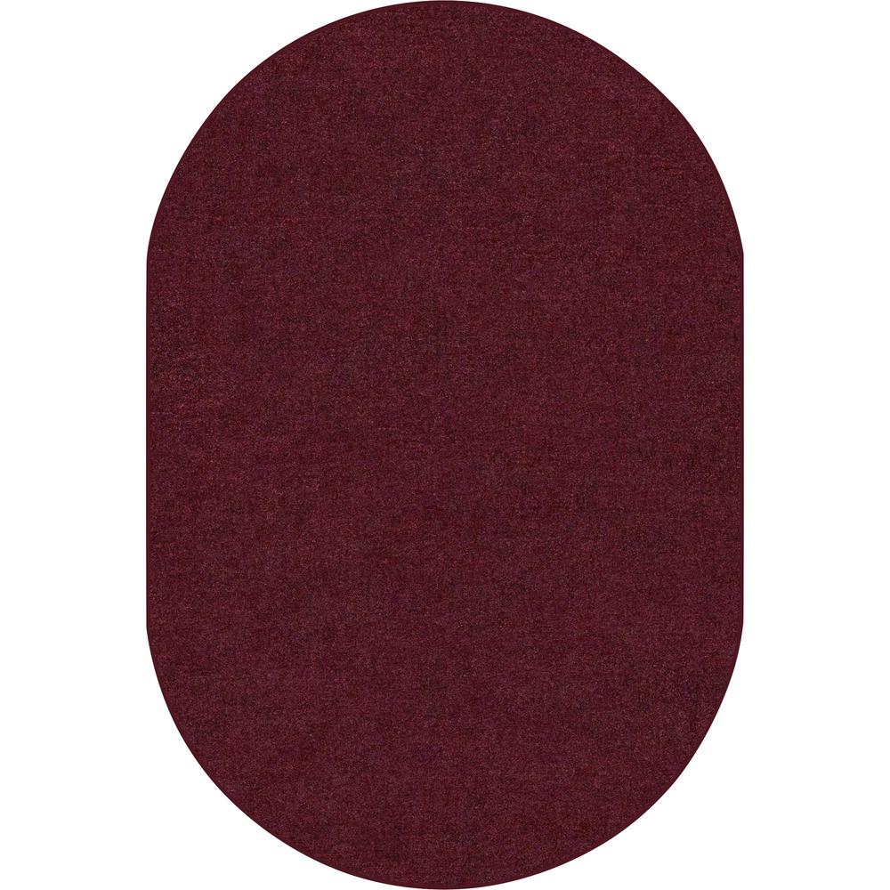 Carpets for Kids Mt. St. Helens Carpet Rug - 108" Length x 72" Width - Oval - Cranberry - Nylon. Picture 6