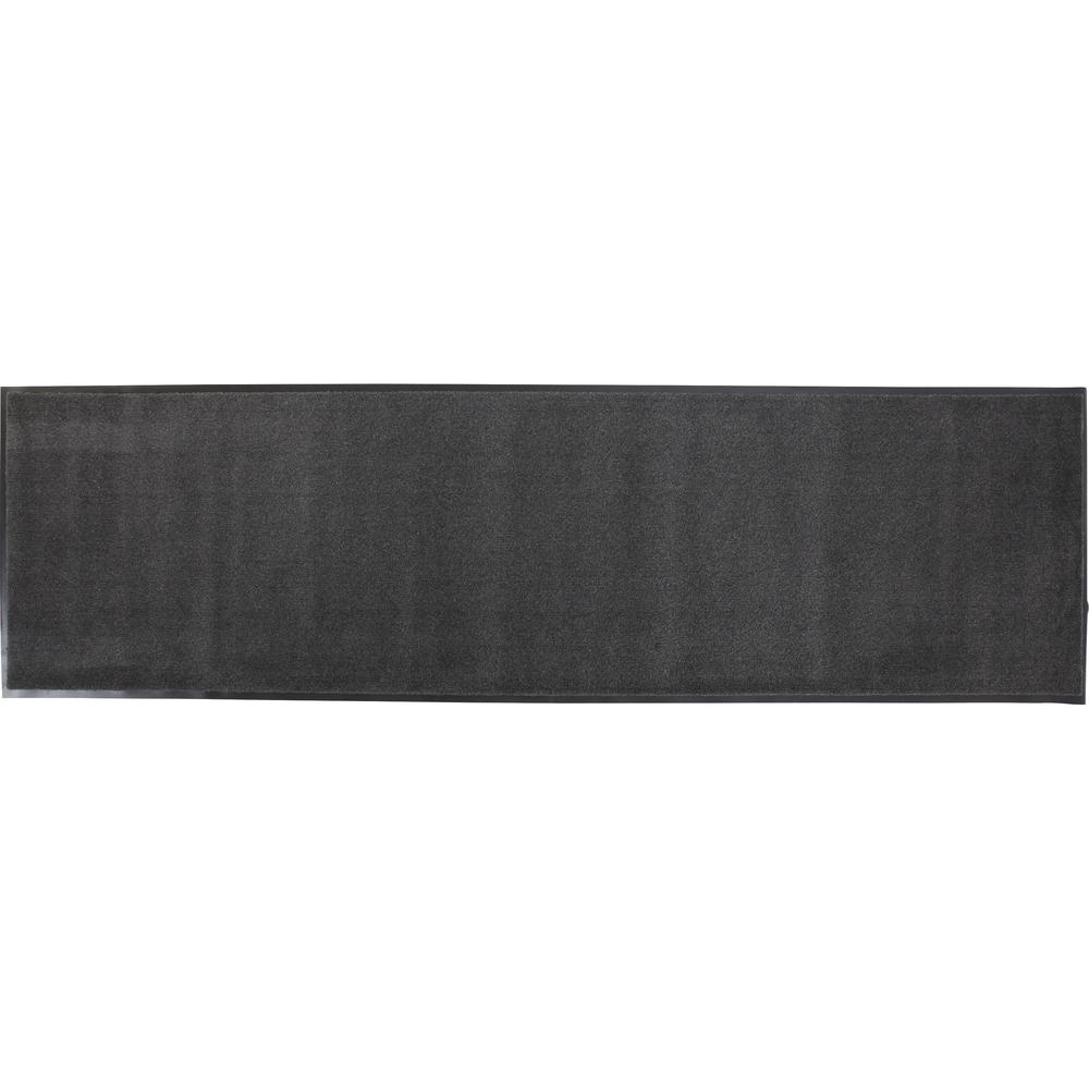 Genuine Joe Silver Series Indoor Entry Mat - Building, Carpet, Hard Floor - 10 ft Length x 36" Width - Plush - Charcoal. Picture 2