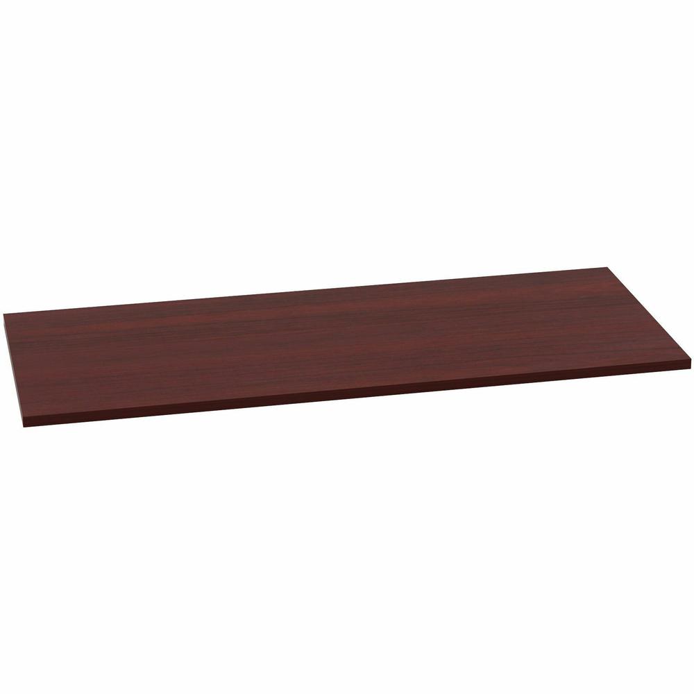 Lorell Relevance Series Tabletop - Laminated Rectangle, Mahogany Top x 48" Table Top Width x 24" Table Top Depth x 1" Table Top Thickness x 47.63" Width x 23.63" Depth - Assembly Required - 1 Each. Picture 8