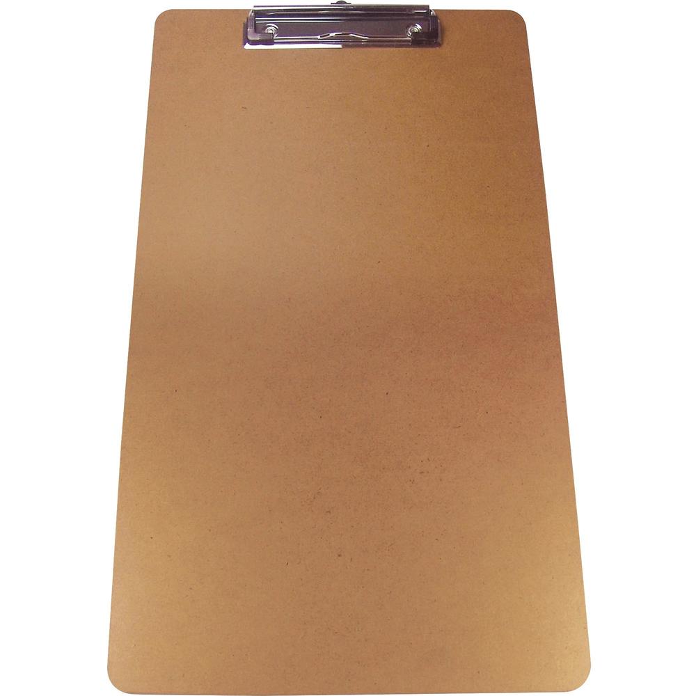 Business Source Legal-size Clipboard - 8 1/2" x 14" - Hardboard - Brown - 3 / Pack. Picture 5