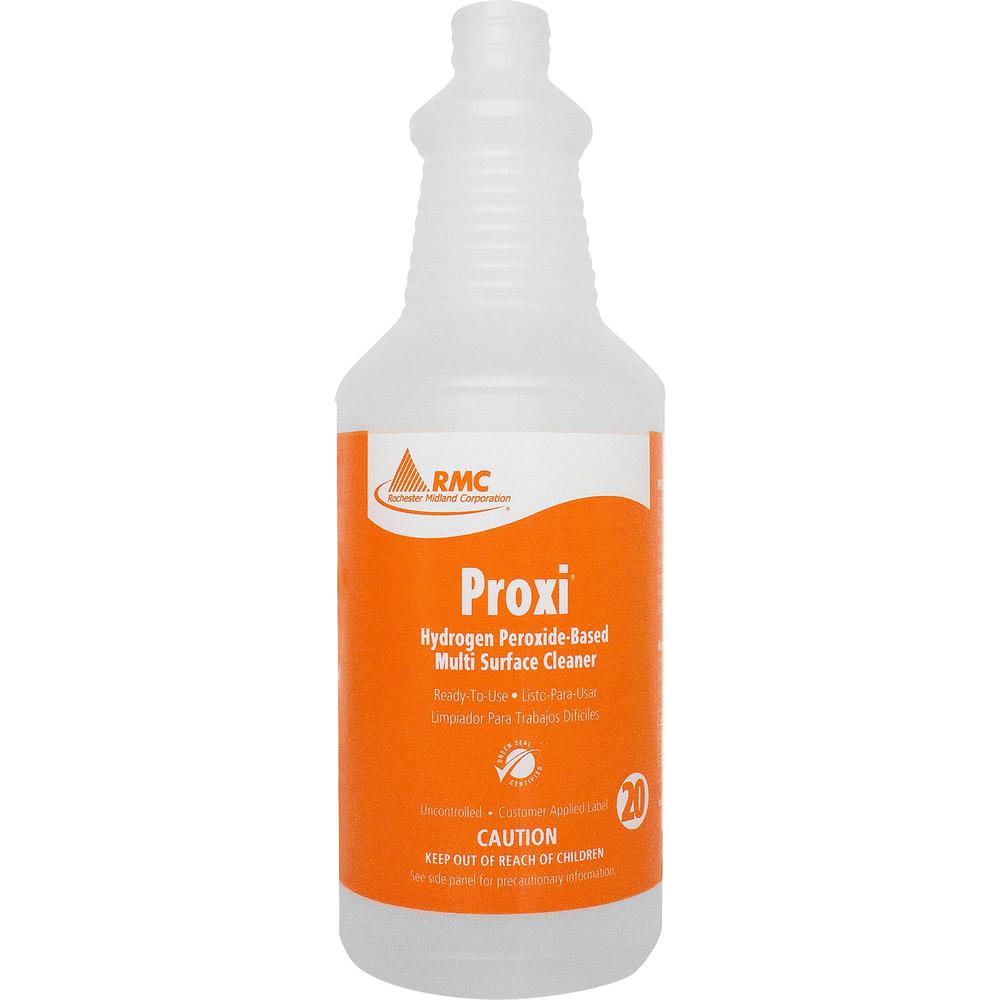 RMC Proxi Cleaner Dispenser Bottles - 48 / Carton - Frosted Clear - Plastic. Picture 3