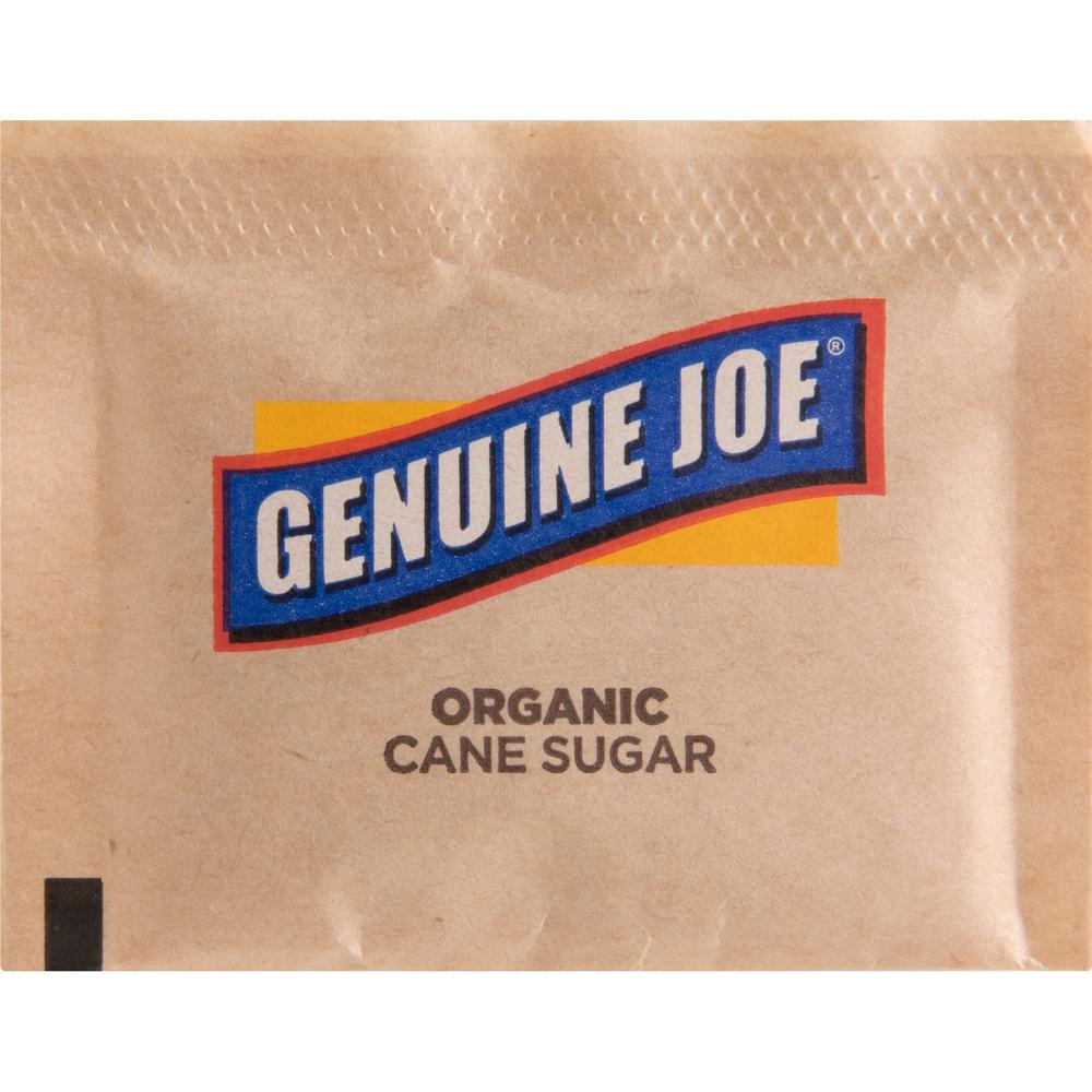 Genuine Joe Turbinado Natural Cane Sugar Packets - PacketCane Sugar Flavor - Natural Sweetener - 400/Carton. Picture 3