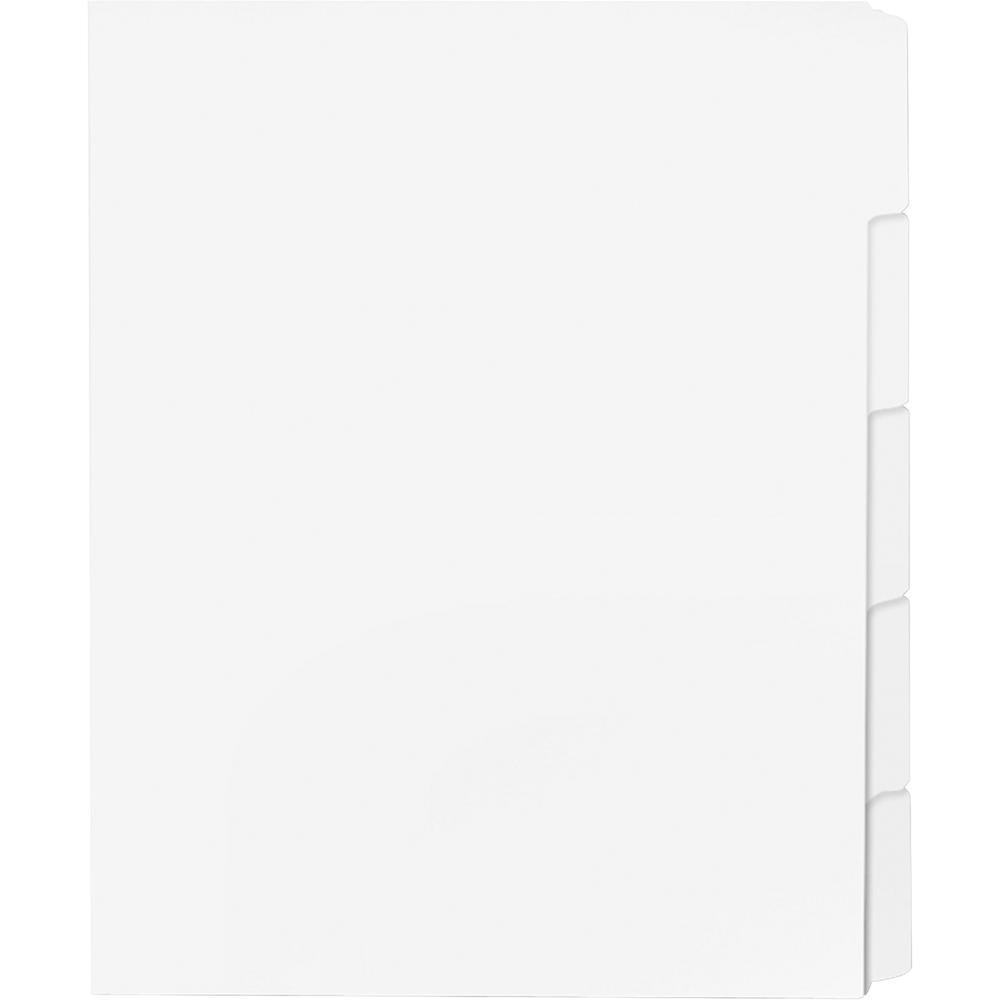 Business Source Tab Printer Economy Index Dividers - Print-on Tab(s) - 5 Tab(s)/Set - 8.5" Divider Width x 11" Divider Length - Letter - White Divider - White Tab(s) - 50 / Box. Picture 6