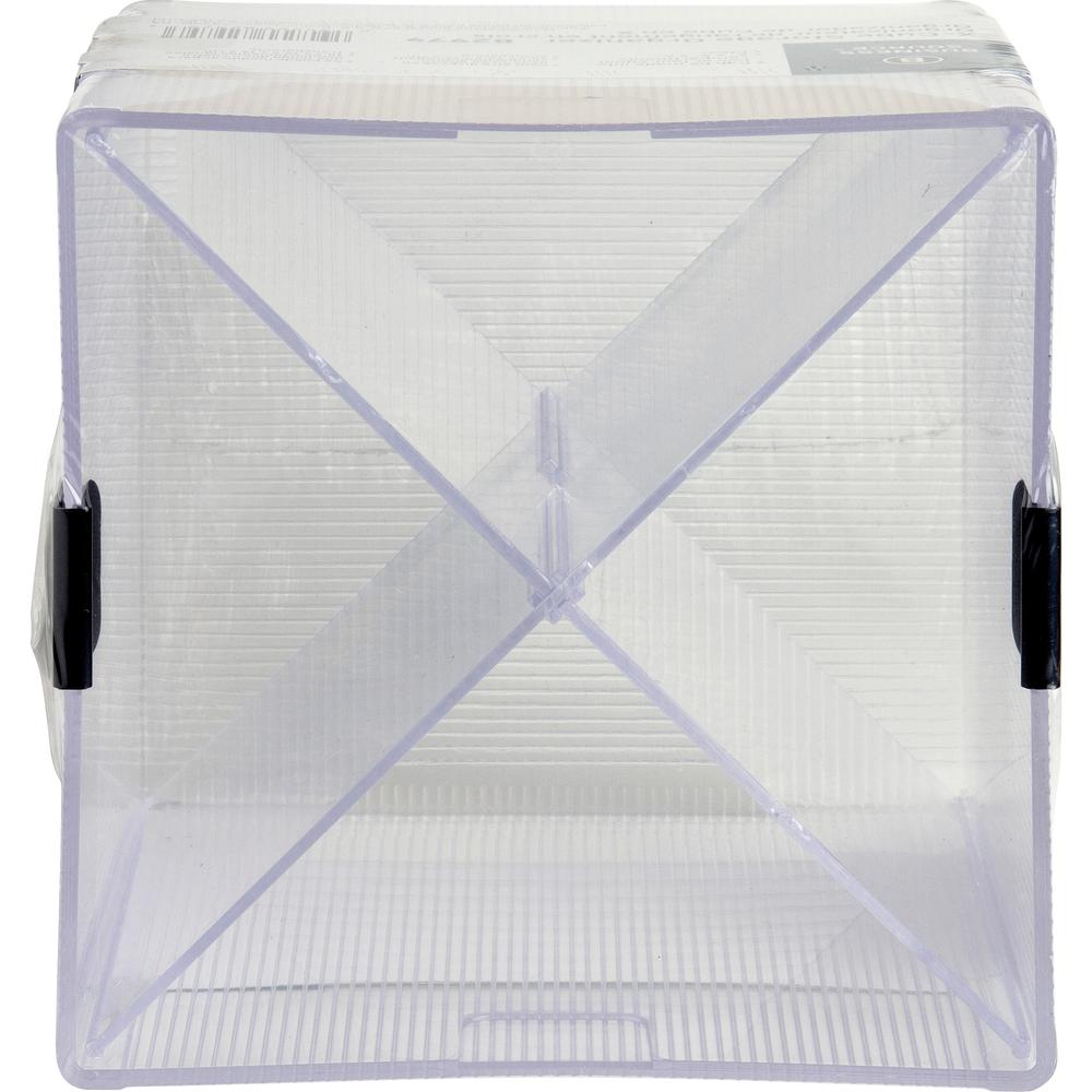 Business Source X-Cube Storage Organizer - 4 Compartment(s) - 6" Height x 6" Width x 6" DepthDesktop - Clear - 1 Each. Picture 8