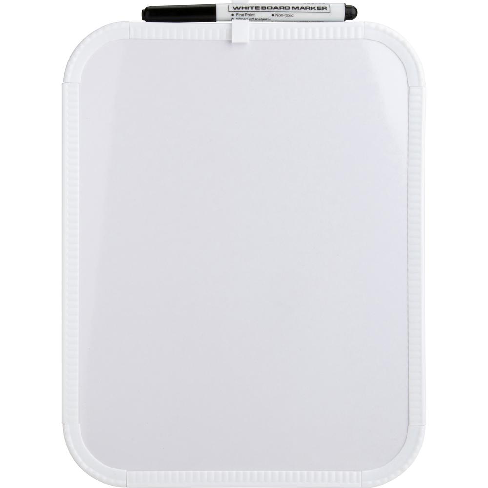 Lorell Personal Whiteboards - 11" (0.9 ft) Width x 8.5" (0.7 ft) Height - White Melamine Surface - White Plastic Frame - Rectangle - 6 / Bundle. Picture 10