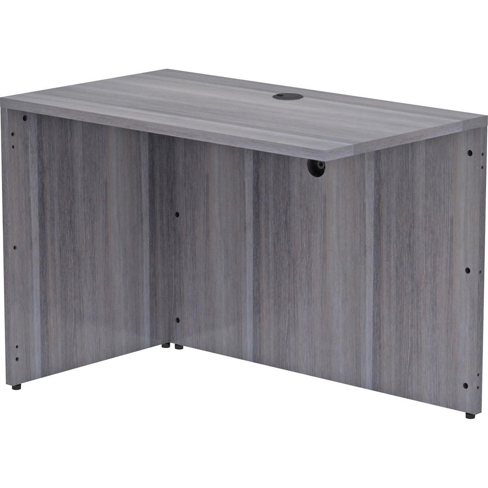 Lorell Essentials Series Return Shell - 42" x 24"29.5" , 1" Top - Laminate, Weathered Charcoal Table Top - Modesty Panel. Picture 11