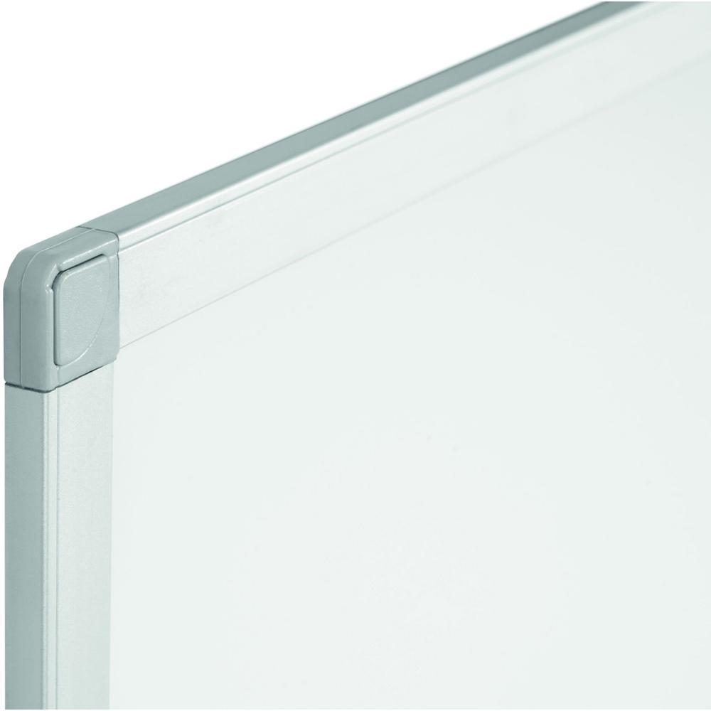 Bi-silque Ayda Steel Dry Erase Board - 24" (2 ft) Width x 18" (1.5 ft) Height - White Steel Surface - Aluminum Frame - Rectangle - Horizontal/Vertical - Magnetic - 1 Each. Picture 2