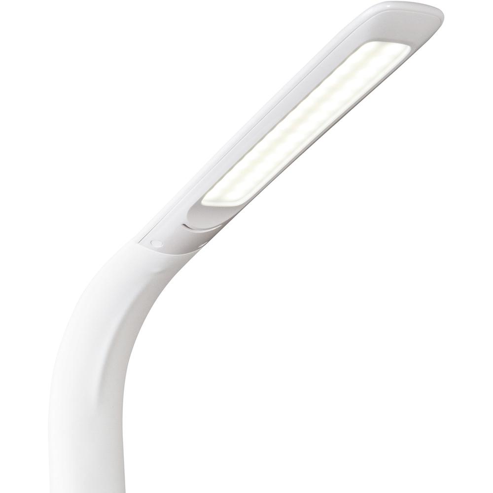 OttLite Purify LED Desk Lamp with Wireless Charging and Sanitizing - 12" Height - 5" Width - LED Bulb - USB Charging, Flexible Neck, Sanitizing, Qi Wireless Charging - Desk Mountable - White - for Fur. Picture 4