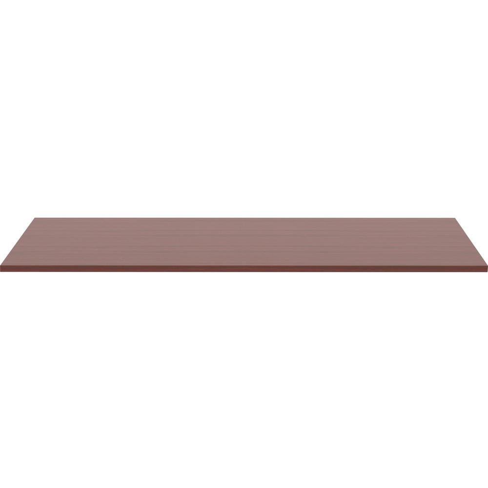 Lorell Revelance Conference Rectangular Tabletop - 71.6" x 47.3" x 1" x 1" - Material: Laminate, Polyvinyl Chloride (PVC) Edge, Particleboard Table Top - Finish: Mahogany. Picture 9