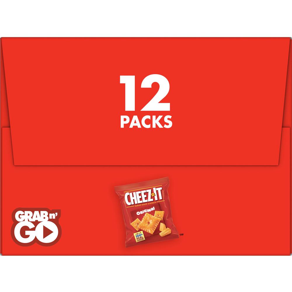 Cheez-It Cheez-It Original Baked Snack Crackers - Low Fat, Trans Fat Free - Original - 12 oz - 12 / Box. Picture 7