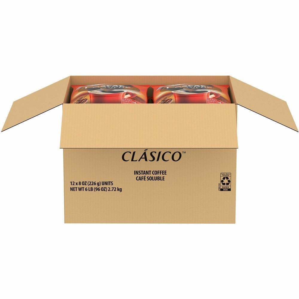 Nescafe Clasico Dark Roast Instant Coffee - Dark - 128 oz - 12 / Carton. Picture 11
