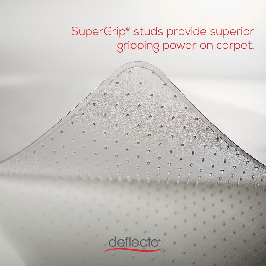 Deflecto SuperMat for Carpet - Carpeted Floor - 53" Length x 45" Width - Vinyl - Clear. Picture 3
