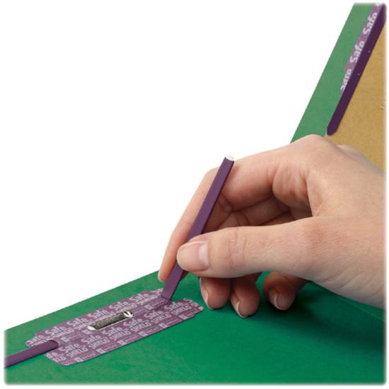 Smead SafeSHIELD 2/5 Tab Cut Letter Recycled Classification Folder - 8 1/2" x 11" - 2" Expansion - 2 x 2S Fastener(s) - 2" Fastener Capacity for Folder - Top Tab Location - Right of Center Tab Positio. Picture 11