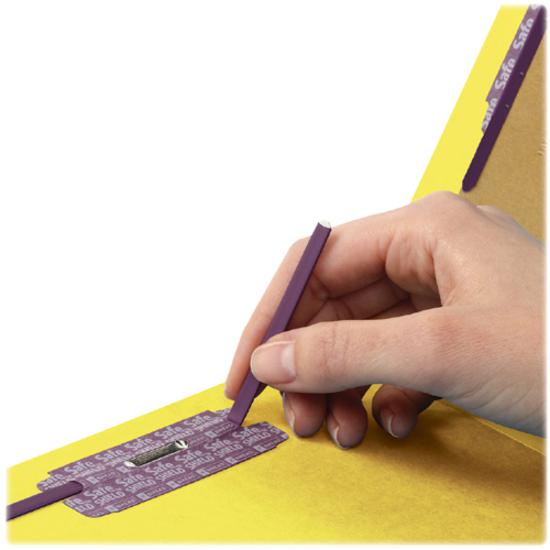 Smead SafeSHIELD 2/5 Tab Cut Letter Recycled Classification Folder - 8 1/2" x 11" - 2" Expansion - 2 x 2S Fastener(s) - 2" Fastener Capacity for Folder - Top Tab Location - Right of Center Tab Positio. Picture 9