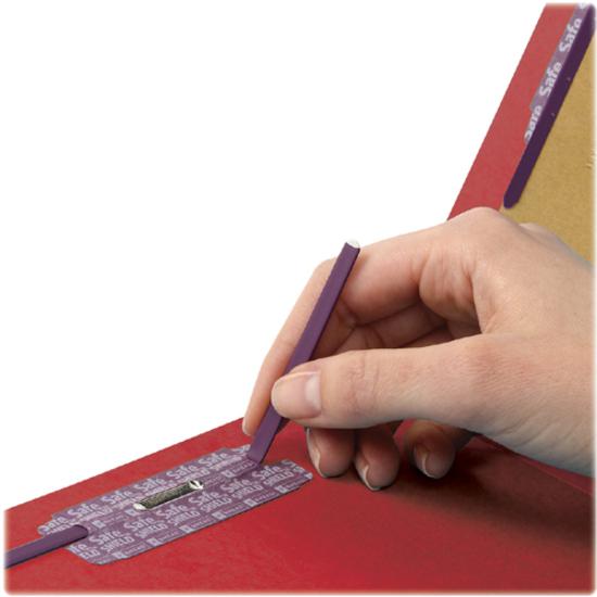 Smead SafeSHIELD 2/5 Tab Cut Letter Recycled Classification Folder - 8 1/2" x 11" - 2" Expansion - 2 x 2S Fastener(s) - 2" Fastener Capacity for Folder - Top Tab Location - Right of Center Tab Positio. Picture 12