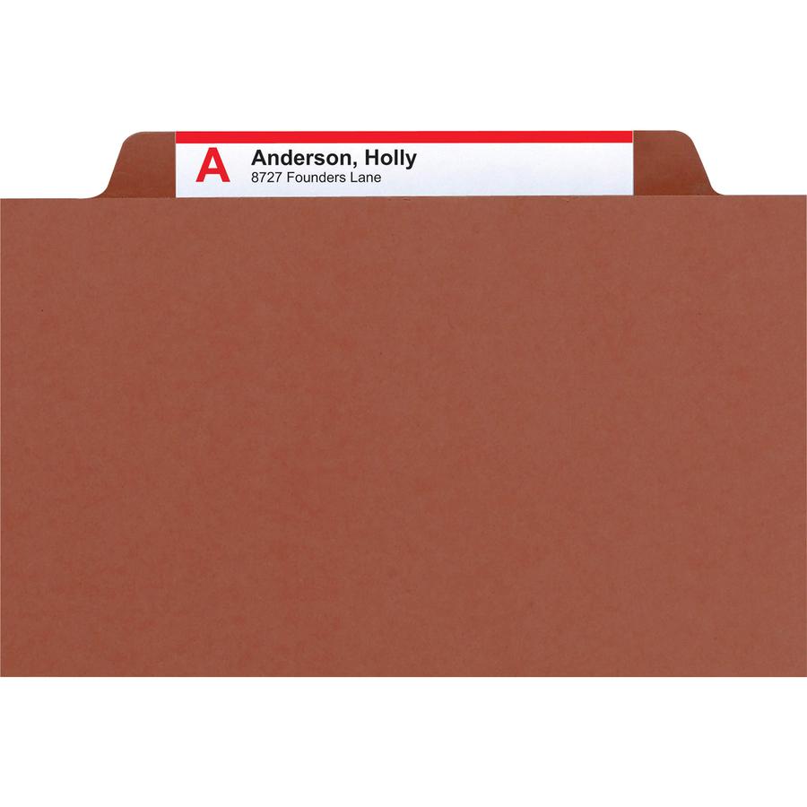 Smead Pressboard Classification Folders with SafeSHIELD&reg; Coated Fastener Technology - Letter - 8 1/2" x 11" Sheet Size - 2" Expansion - 2" Fastener Capacity for Folder - 2/5 Tab Cut - Right Tab Lo. Picture 10