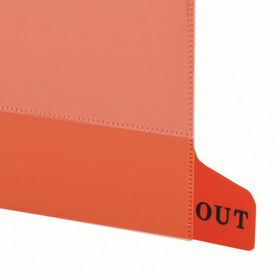 Smead End Tab Out Guides - Printed Bottom Tab(s) - Message - OUT - Letter - Red Poly Tab(s) - 25 / Box. Picture 6