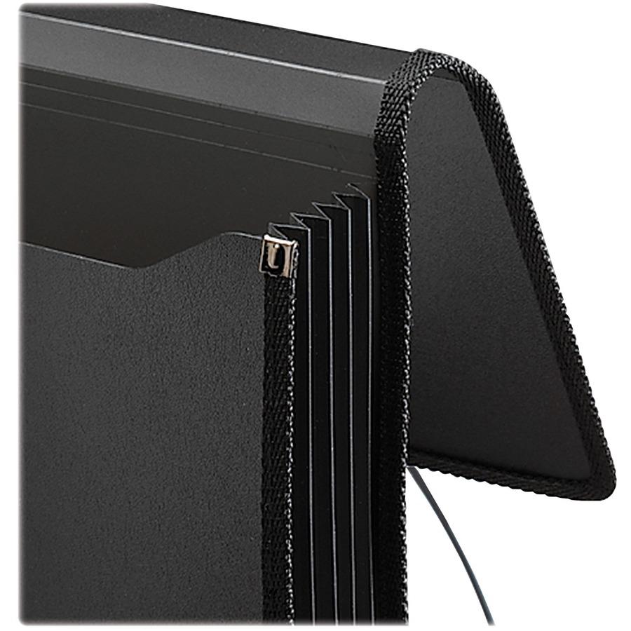 Smead Letter File Wallet - 8 1/2" x 11" - 5 1/4" Expansion - Front Pocket(s) - Poly - Black - 1 Each. Picture 6