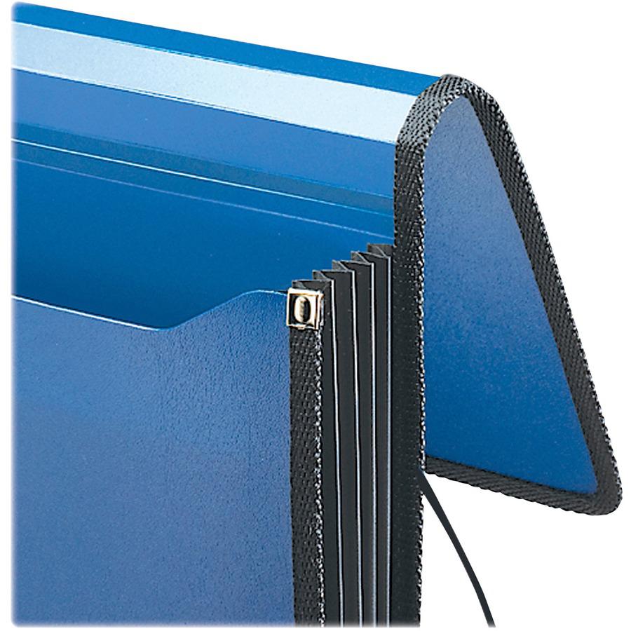 Smead Letter File Wallet - 8 1/2" x 11" - 5 1/4" Expansion - Front Pocket(s) - Poly - Navy Blue - 1 Each. Picture 3
