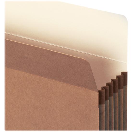 Smead Straight Tab Cut Letter Recycled File Pocket - 8 1/2" x 11" - 5 1/4" Expansion - Top Tab Location - Kraft, Redrope - Redrope - 30% Recycled - 10 / Box. Picture 11