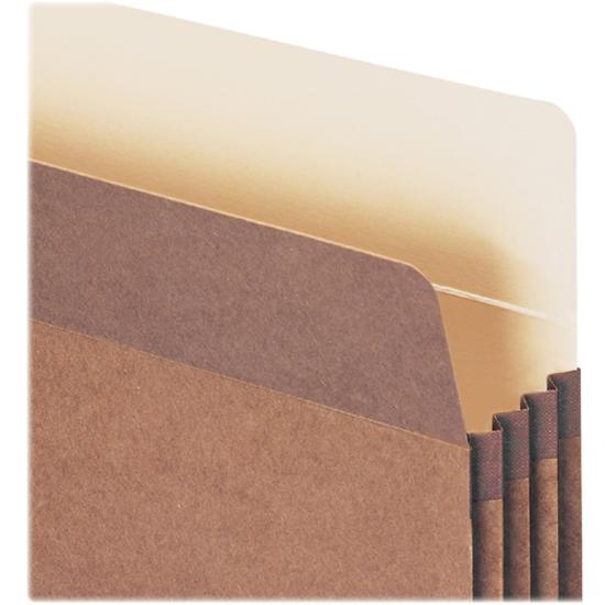Smead Straight Tab Cut Legal Recycled File Pocket - 8 1/2" x 14" - 3 1/2" Expansion - Top Tab Location - Redrope, Kraft - Redrope - 30% Recycled - 25 / Box. Picture 10