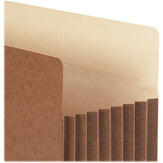 Smead TUFF Straight Tab Cut Legal Recycled File Pocket - 8 1/2" x 14" - 1600 Sheet Capacity - 7" Expansion - Redrope - Redrope - 30% Recycled. Picture 5