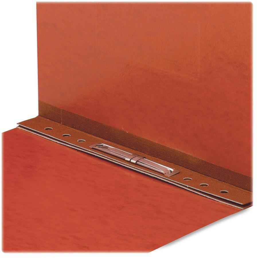 Smead Premium Pressboard Legal Recycled Fastener Folder - 2" Folder Capacity - 8 1/2" x 14" - 2" Expansion - 1 Fastener(s) - Pressboard - Red - 60% Recycled - 1 Each. Picture 6