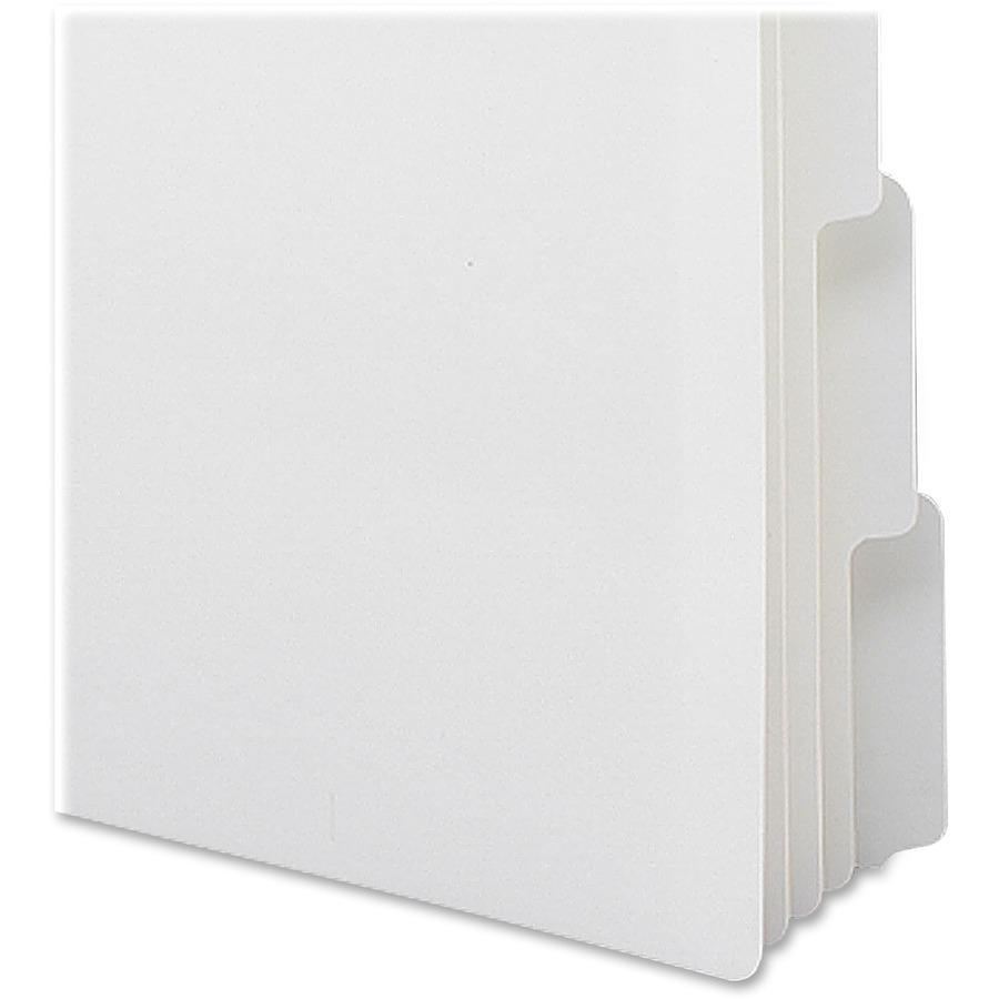 Smead Three-Ring Binder Index Dividers - Letter - 8.50" Width x 11" Length - White Divider - Recycled - 20 / Box. Picture 3