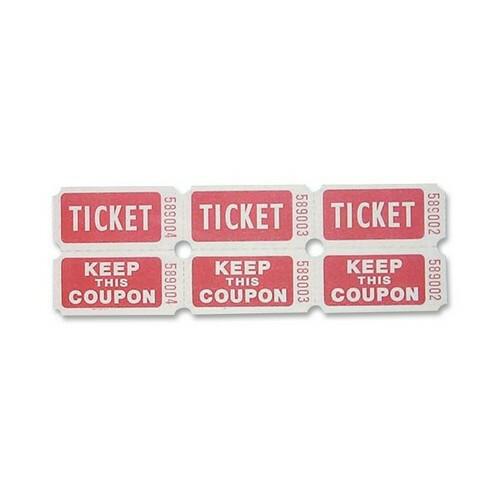 Sparco Roll Tickets - Red - 2000/Roll. Picture 3